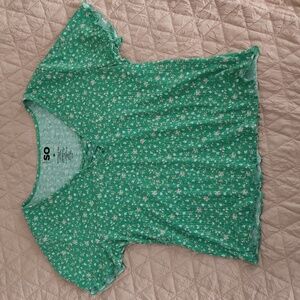 3/20 SO green medium floral t shirt